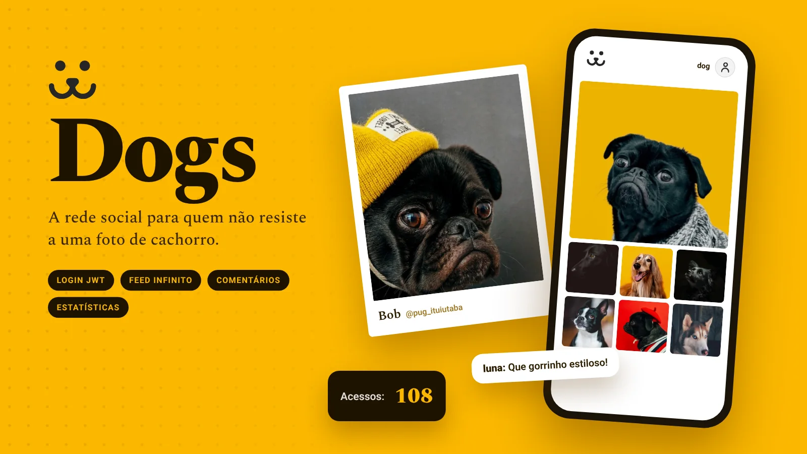 Banner do projeto Dogs Rede Social