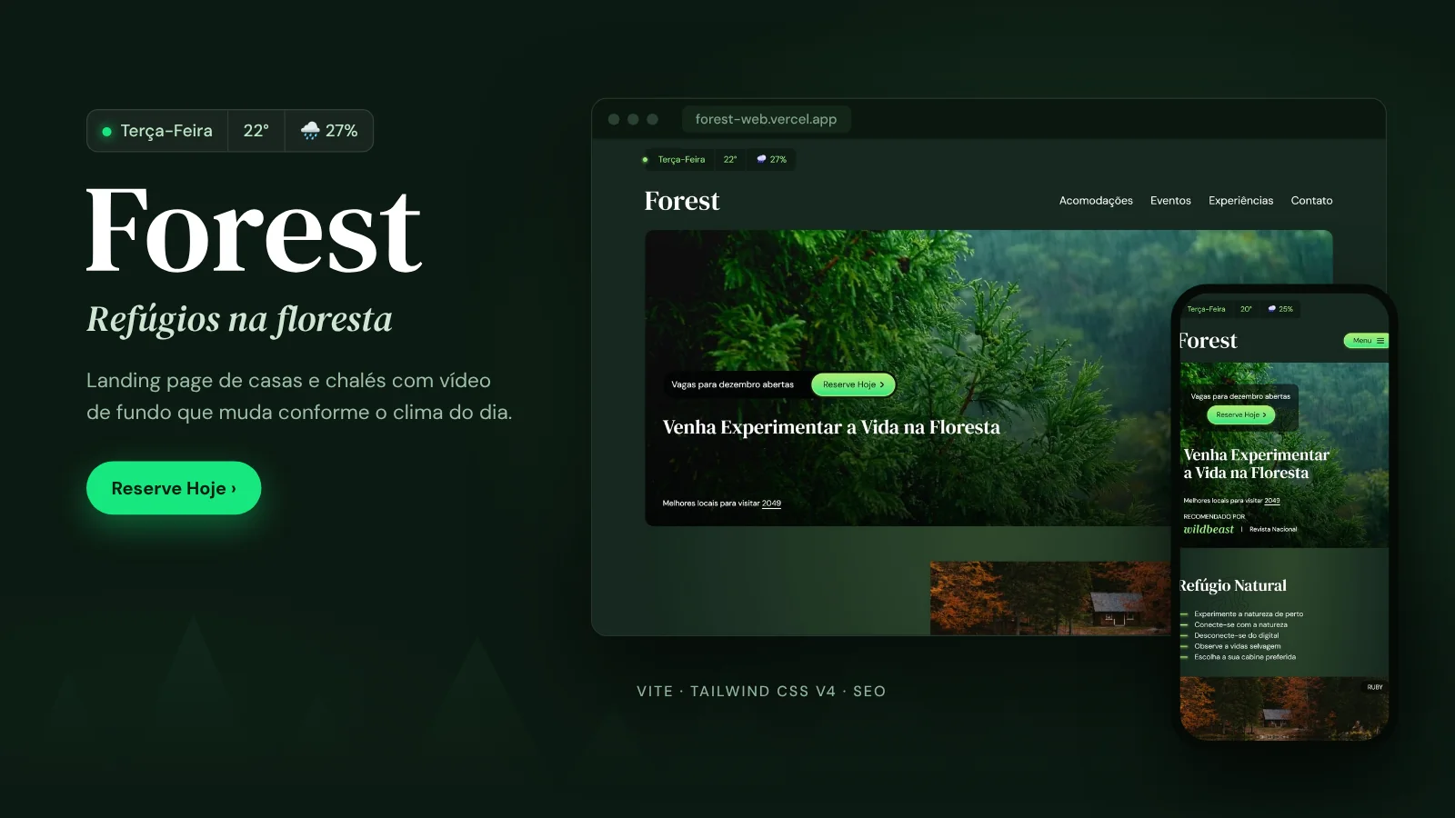 Banner do projeto Forest Web